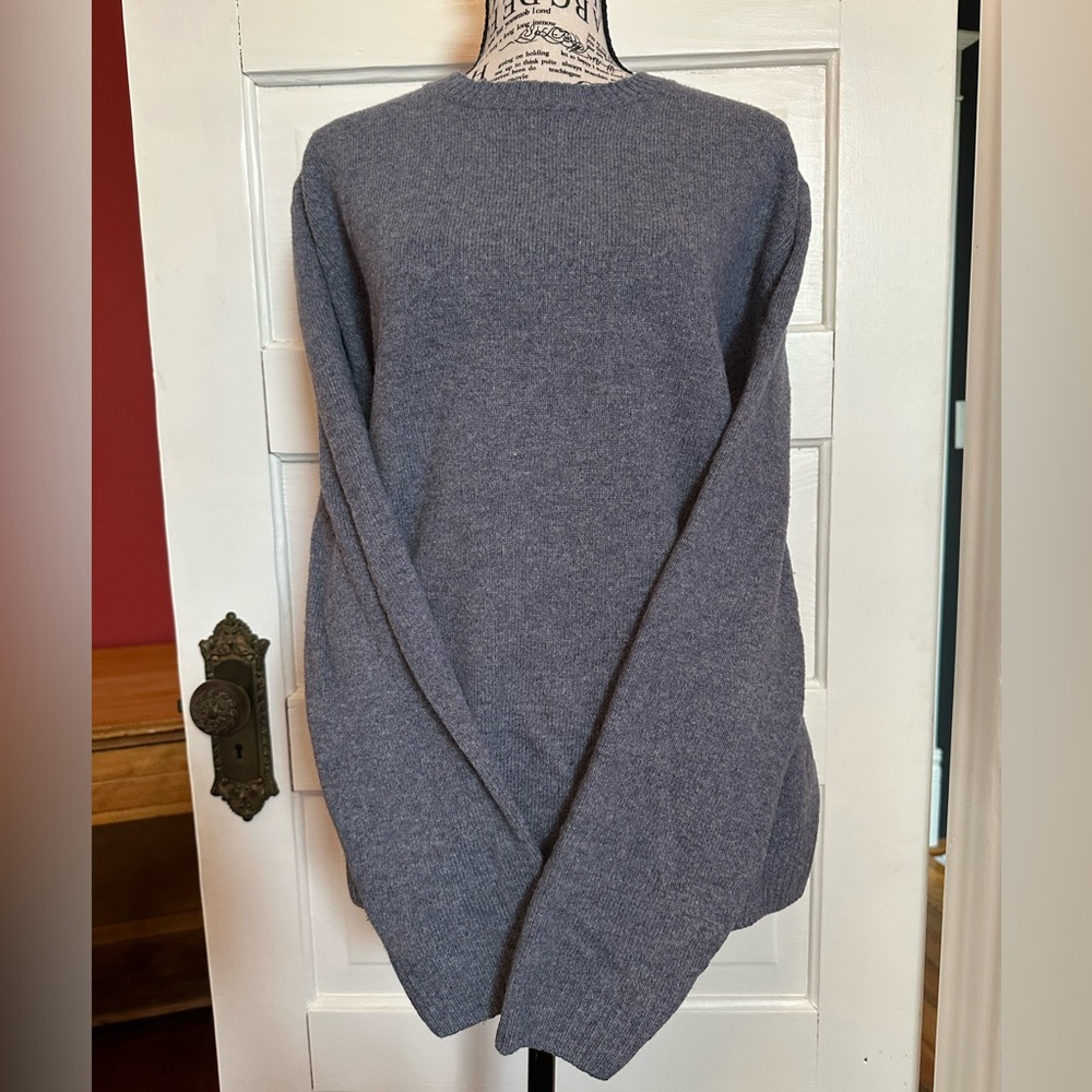 NWOT 💙 Blue Brooks Brothers 100% Wool Crewneck sweater, size Large